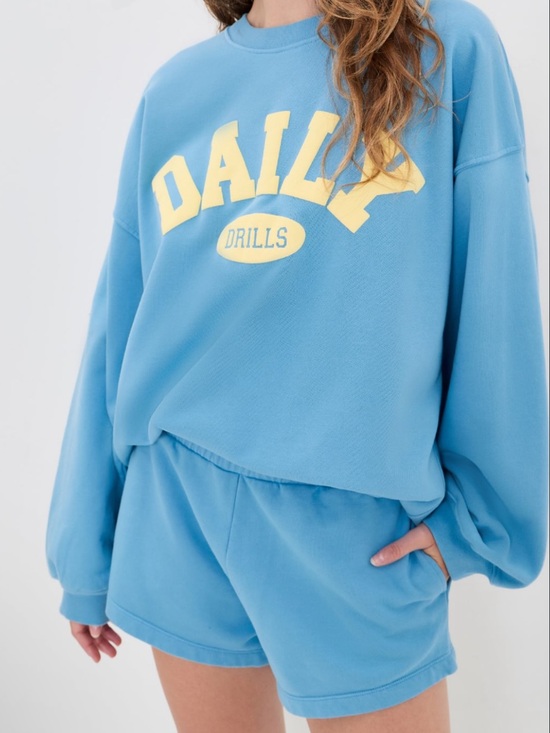 Daily Drills Sweaters - Daily Drills x ShopBop Oversized Daily Crew Malibu + Lemonade
